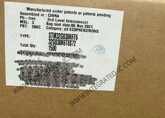 STM32G030K6T6 وحدة التحكم الدقيقة MCU وحدة التحكم الدقيقة 32 بت IC 64MHz وحدة التحكم الدقيقة القيمة الرئيسية