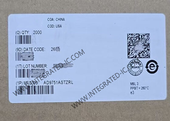 AD9751ASTZ رقاقة الدائرة المتكاملة 10-بيت الرقمية إلى محول التناظرية LQFP-48