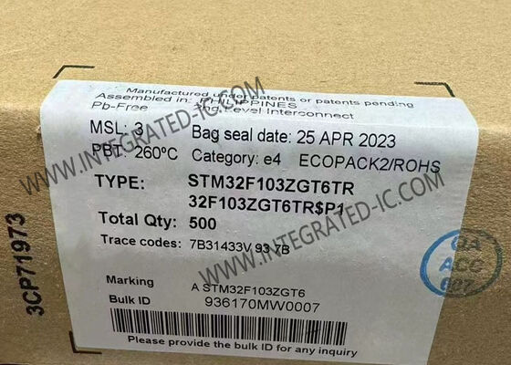 STM32F103ZGT6TR 32 بت ميكروكونترولر 72MHz واحد النواة LQFP-144 MCU